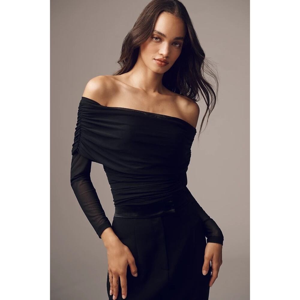 NWT / Aleda Mesh Off-Shoulder Top by Maeve / sz M